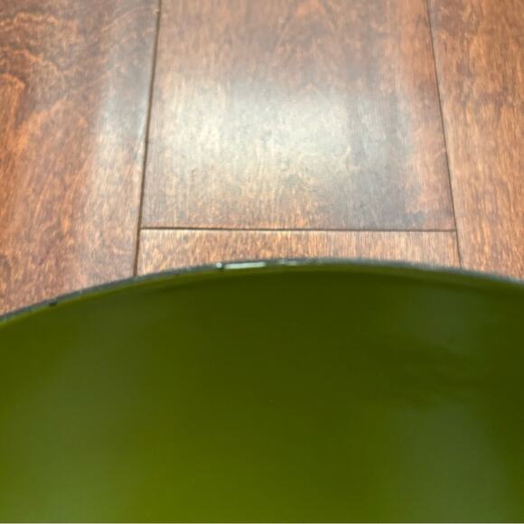 Rare MCM 60s Hanova of Pasadena Large Enamel Dove and Vine Bowl in Green & White - Picture 14 of 15